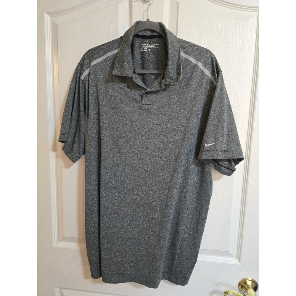 Nike Golf Tour Performance Dri-FIT Polo Shirt Mens‎ XL Heather Grey /0551